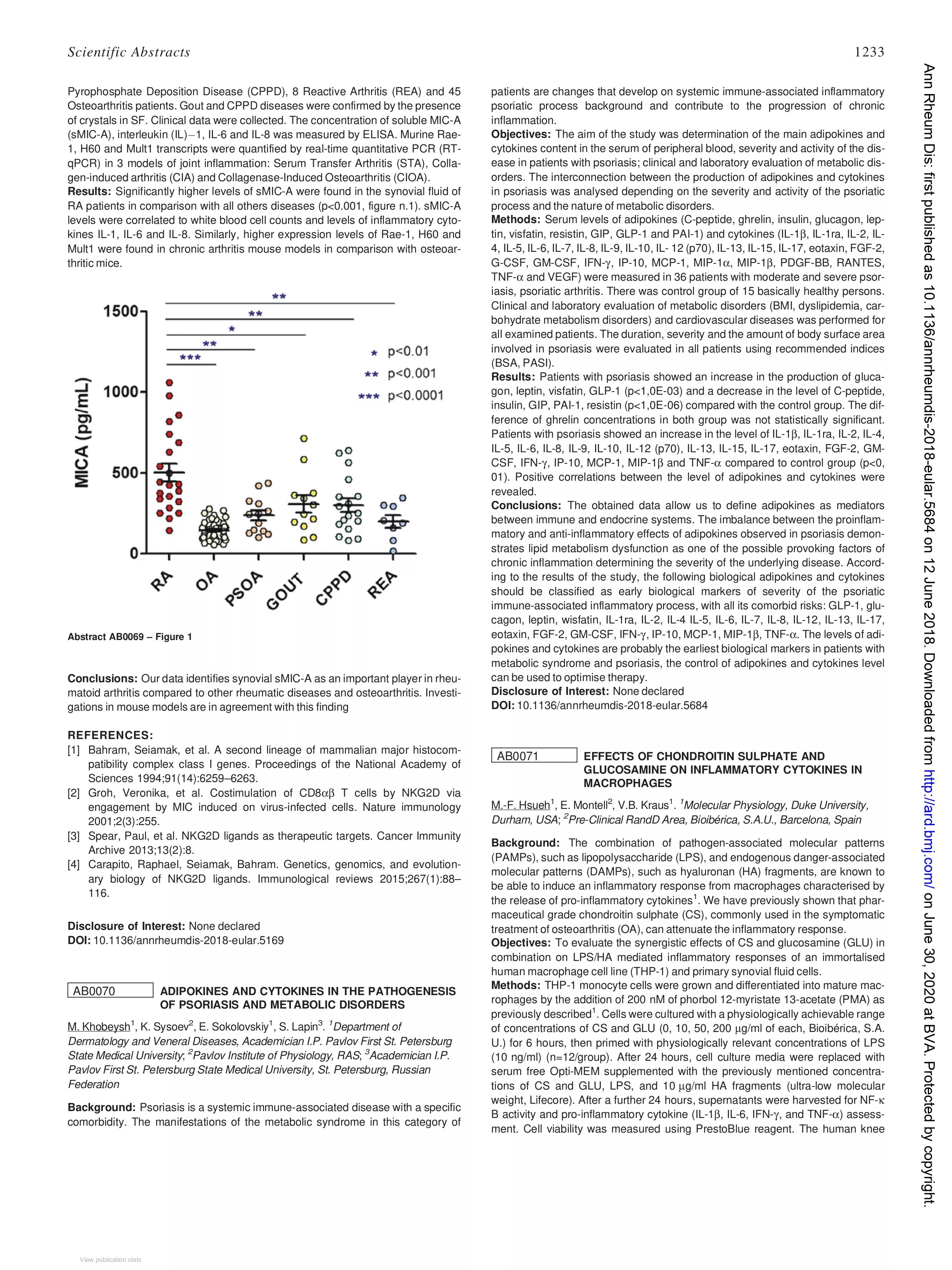 Adipokines and cytokines in the pathogenesis of psoriasis and metabolic disorders Adipokines and cytokines in the pathogenesis of psoriasis and metabolic disorders