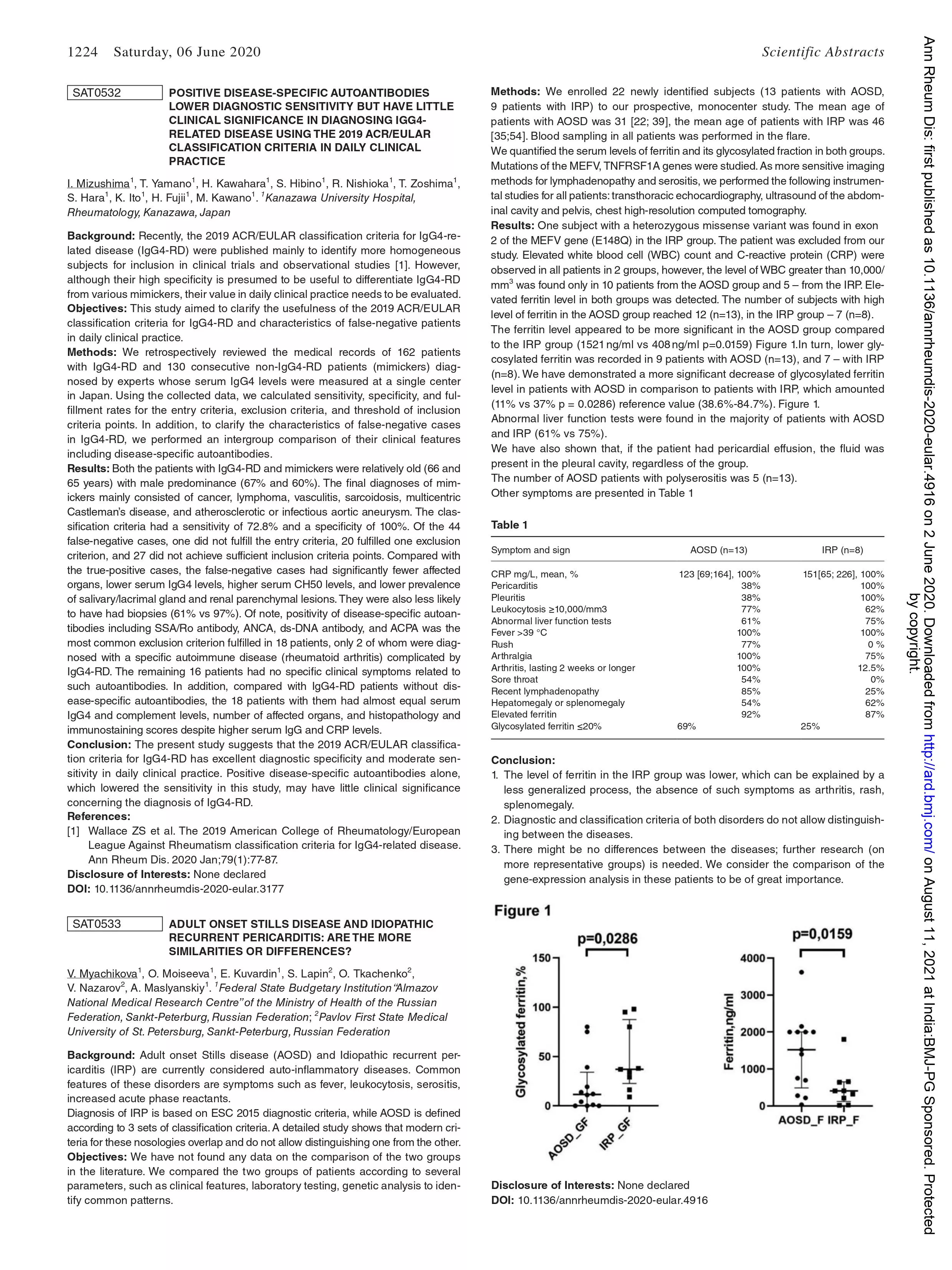 Adult onset Stills disease and idiopathic recurrent pericarditis: are the more similarities or differences? Adult onset Stills disease and idiopathic recurrent pericarditis: are the more similarities or differences?