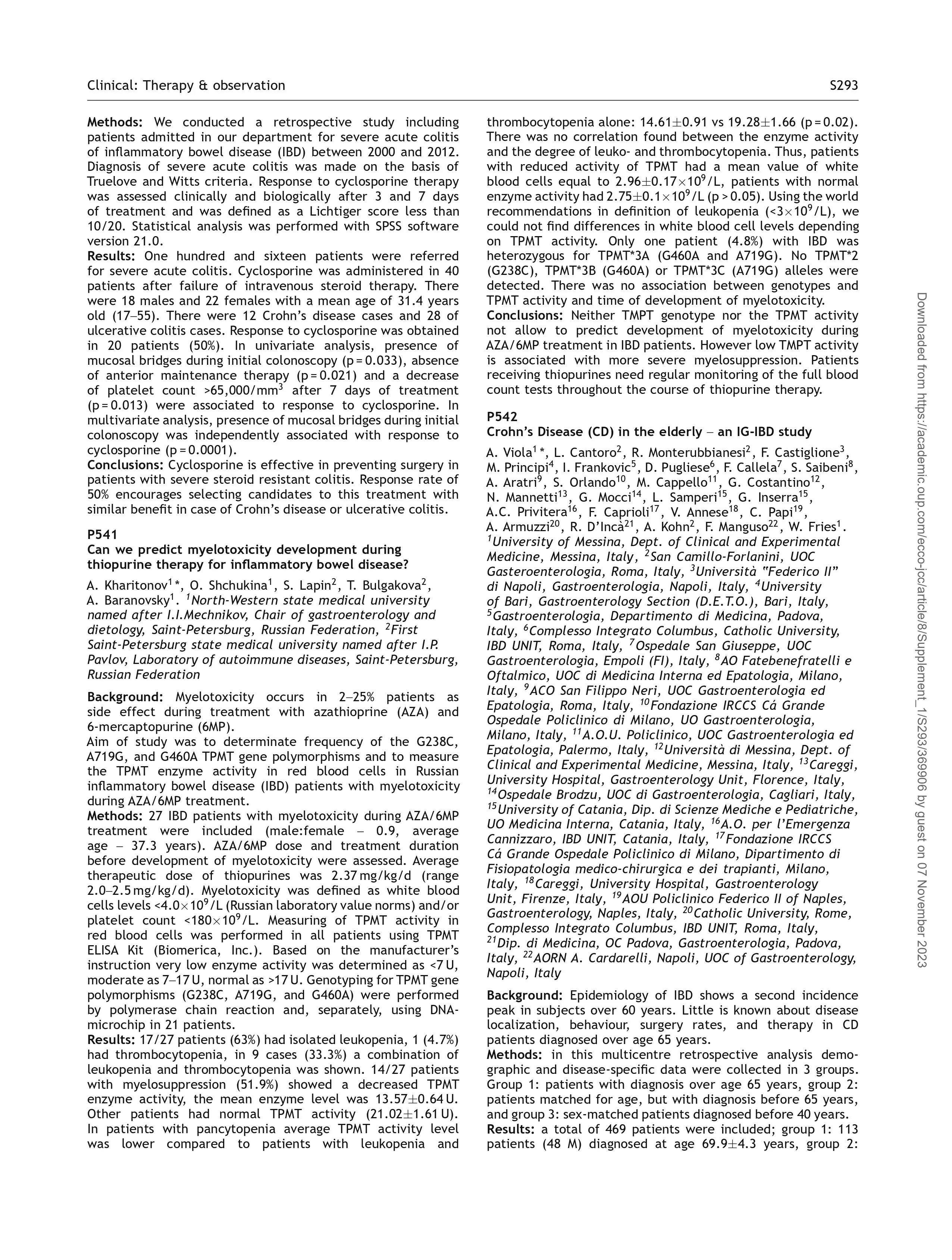 Can we predict myelotoxicity development during thiopurine therapy for inflammatory bowel disease? Can we predict myelotoxicity development during thiopurine therapy for inflammatory bowel disease?